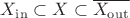 $X_\mathrm{in}\subset X\subset \overline{X_\mathrm{out}}$