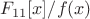 $F_{11}[x]/f(x)$