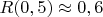 $R(0,5)\approx 0,6$