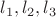 $l_1, l_2, l_3$