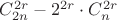 $C_{2n}^{2r}-2^{2r}\cdot C_n^{2r}$
