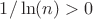 $1/\ln(n)>0$