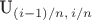 $\textrm U_{(i{-}1)/n,\, i/n}$