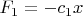 $F_1 = -c_1 x $