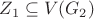 $Z_1\subseteq V(G_2)$ $Z_1\subseteq V(G_2)$