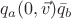 $q_a (0, \vec v) \bar q_b$