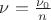 $\nu=\frac{\nu_0}{n}$