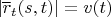 $|\overline r_t(s,t)|=v(t)$