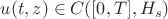 $u(t,z)\in C([0,T],H_s)$