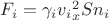 $F_i = \gamma_i v_i_x^2 Sn_i $