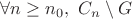 $\forall n \ge n_0, \ C_n \setminus G$ $\forall n \ge n_0, \ C_n \setminus G$
