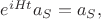 $e^{iHt}a_S =a_S,$