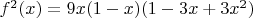 $f^2(x)=9x(1-x)(1-3x+3x^2)$