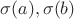 $\sigma(a), \sigma(b)$