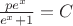 $\frac{pe^x}{e^x+1}=C$