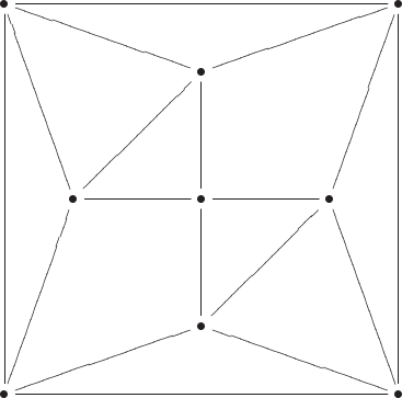 $$\xymatrix{{\bullet\ar@{-}[rrrrrr]\ar@{-}[dddddd]\ar@{-}[rrrd]\ar@{-}[dddr]}&&&&&&{\bullet\ar@{-}[llld]\ar@{-}[lddd]\ar@{-}[dddddd]}\\
&&&{\bullet\ar@{-}[dd]\ar@{-}[lldd]}&&&\\
&&&&&&\\
&{\bullet\ar@{-}[rr]\ar@{-}[lddd]}&&{\bullet\ar@{-}[rr]\ar@{-}[dd]}&&{\bullet\ar@{-}[rddd]\ar@{-}[lldd]}&\\
&&&&&&\\
&&&{\bullet\ar@{-}[rrrd]\ar@{-}[llld]}&&&\\
{\bullet\ar@{-}[rrrrrr]}&&&&&&{\bullet}}$$