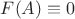 $F(A) \equiv 0$ $F(A) \equiv 0$