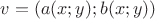$v=(a(x;y);b(x;y))$