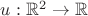 $u: \mathbb{R}^2 \to \mathbb{R}$