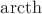 $\operatorname{arcth}$