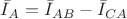 $
\bar{I}_A  = \bar{I}_{AB} - \bar{I}_{CA}$