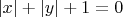 $|x|+|y|+1=0$