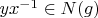 $y x^{-1} \in N(g)$