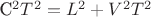 C^2T^2  =  L^2 + V^2T^2$