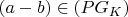 $(a-b) \in (P G_K)$