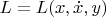 $L=L(x,\dot x, y)$
