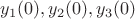 $y_1(0),  y_2(0), y_3(0)$