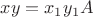 $xy=x_1y_1A$