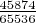 $\frac{45874}{65536}$