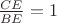 $\frac{CE}{BE} = 1$