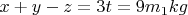 $x+y-z=3t=9m_1kg$