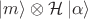 $\left| m \right \rangle \otimes \mathcal H \left| \alpha \right \rangle$