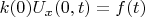 $k(0)U_{x}(0,t)=f(t)$