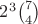 $2^3 \binom{7}{4}$