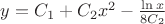$y=C_1+C_2x^2-\frac{\ln x}{8C_2}$