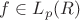 $f \in L_p(R)$
