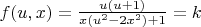 $f(u,x)=\frac{u(u+1)}{x(u^2-2x^2)+1}=k$