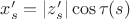 $x'_s=|z'_s|\cos\tau(s)$