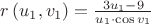 $\[r\left( {{u_1},{v_1}} \right) = \frac{{3{u_1} - 9}}{{{u_1} \cdot \cos {v_1}}}\]$
