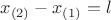 $x_{(2)}-x_{(1)}=l$ $x_{(2)}-x_{(1)}=l$
