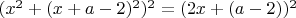 $(x^2+(x+a-2)^2)^2=(2x+(a-2))^2$