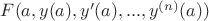 $F(a,y(a),y'(a),...,y^{(n)}(a))$