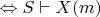 $\Leftrightarrow S \vdash X(m)$