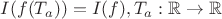 $I(f(T_a)) = I(f), где T_a : \mathbb{R} \to \mathbb{R}$