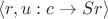 $\langle r, u: c \to Sr \rangle$