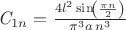 $\mathit{C}_{1n} = 
\frac{4 l^{2} \sin \! \left(\frac{\pi  n}{2}\right)}{\pi^{3} a \,n^{3}}
$